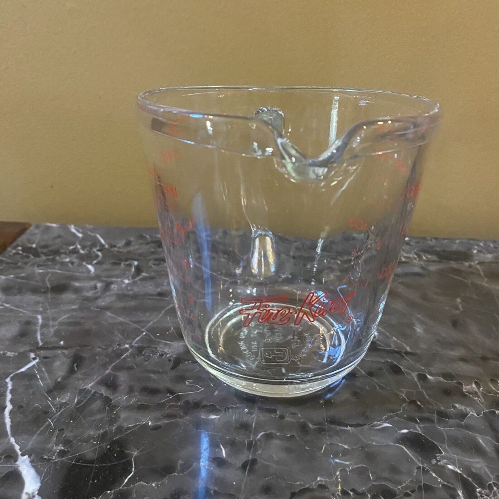Anchor Hocking Fire-King 498 2 Cup Glass Measuring Cup/Red Pint‎ Vintage